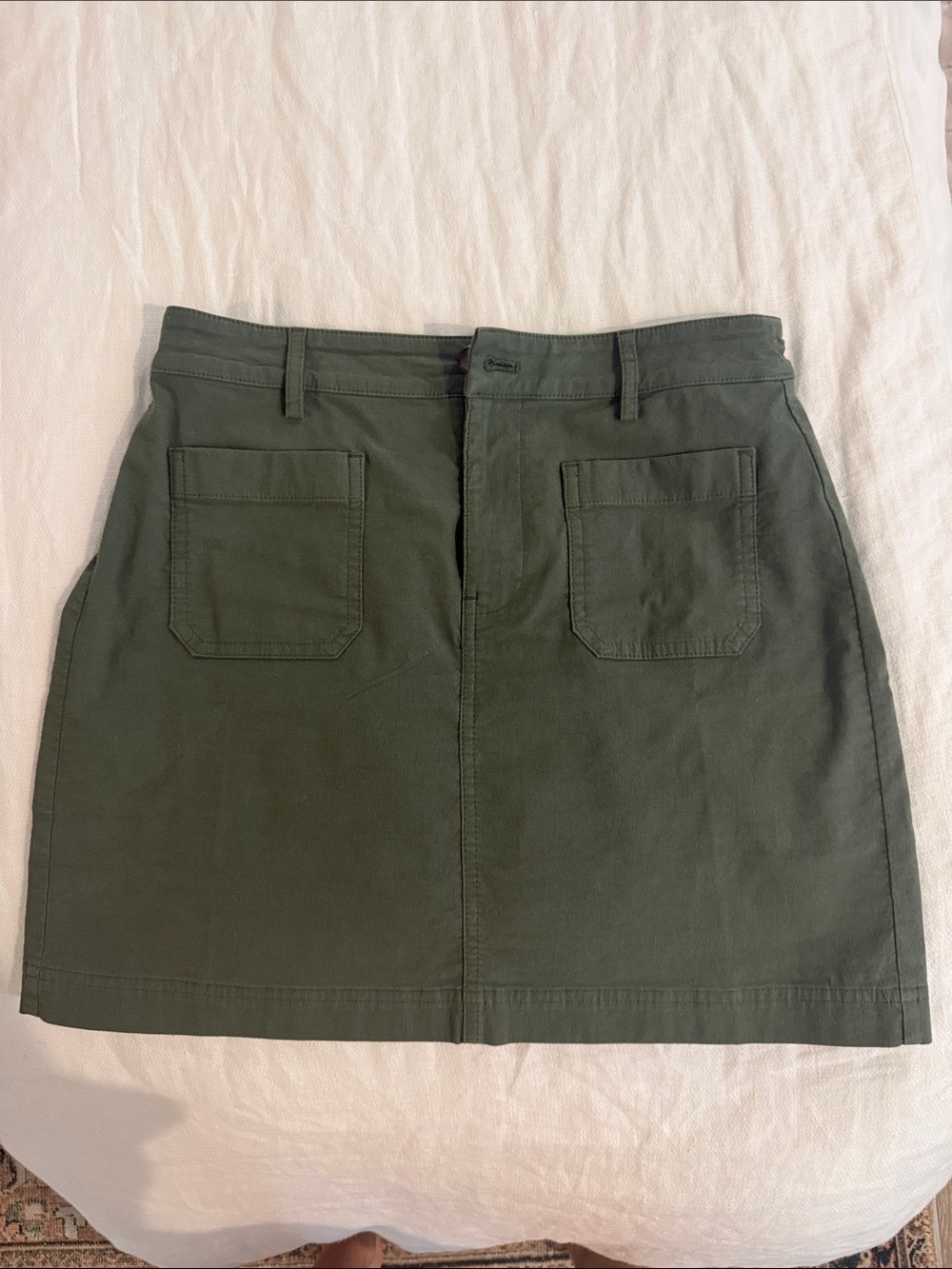 J. Crew Olive Green Cargo Mini Skirt